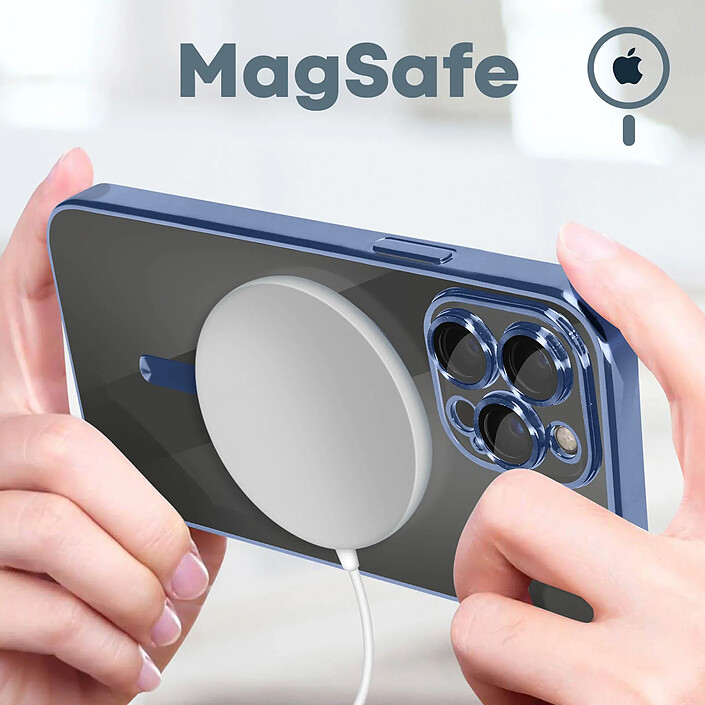 Avis Avizar Coque MagSafe pour iPhone 13 Pro Max Silicone Protection Caméra Bleu Clair