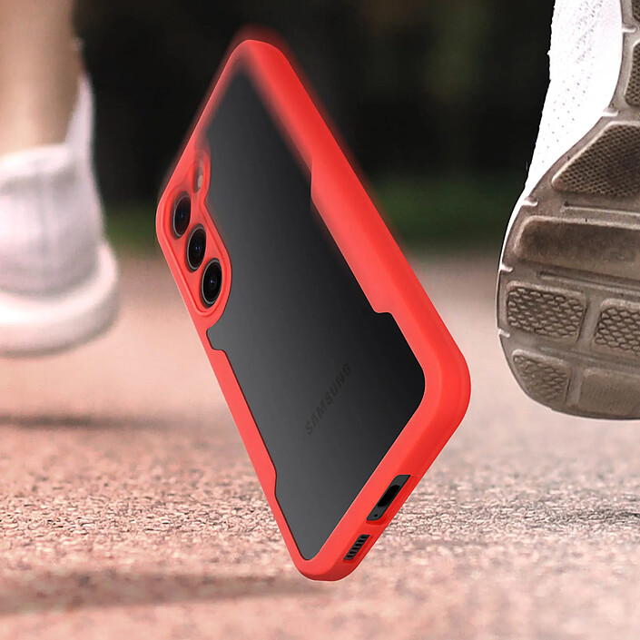 Acheter Avizar Coque 360° pour Samsung S23 Dos Rigide Protection Écran Souple Contour rouge