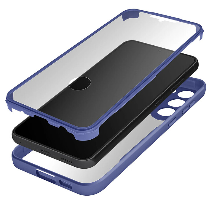Avizar Coque Intégrale pour Samsung Galaxy S23 Hybride Antichoc Bleu
