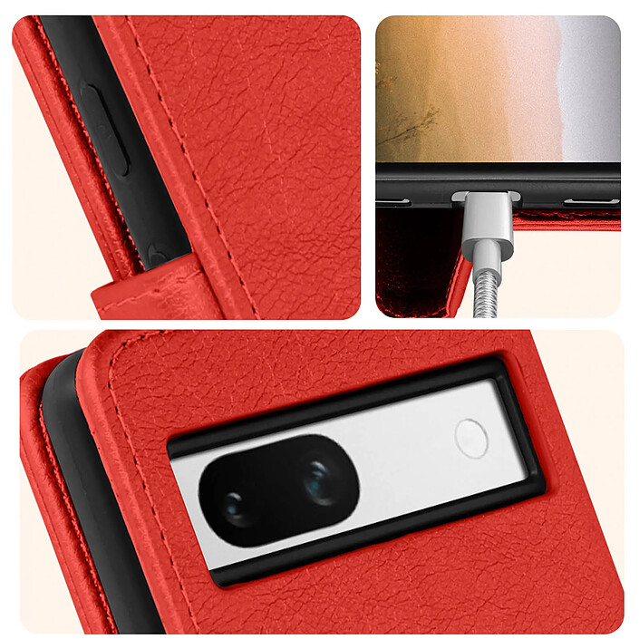 Acheter Avizar Étui pour Google Pixel 7a Clapet Porte-carte Fonction Support Vidéo