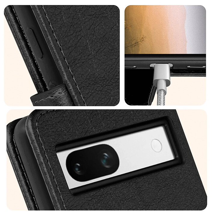 Acheter Avizar Étui pour Google Pixel 7a Clapet Porte-carte Fonction Support Vidéo
