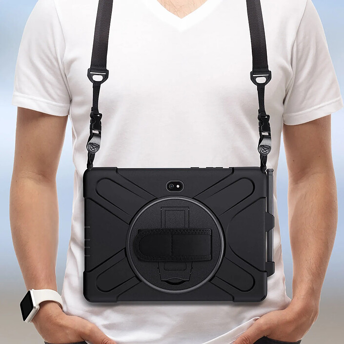 Avizar Coque pour Galaxy Tab Active 5 Pro / 4 Pro et Pro 10.1 Hybride Poignée Béquille Noir pas cher