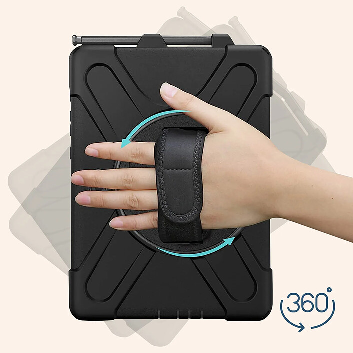 Avis Avizar Coque pour Galaxy Tab Active 5 Pro / 4 Pro et Pro 10.1 Hybride Poignée Béquille Noir