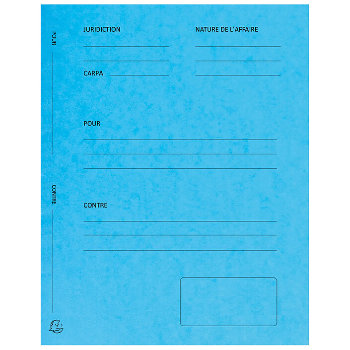 EXACOMPTA Dossiers de plaidoirie 'Pour / Contre', turquoise x 5