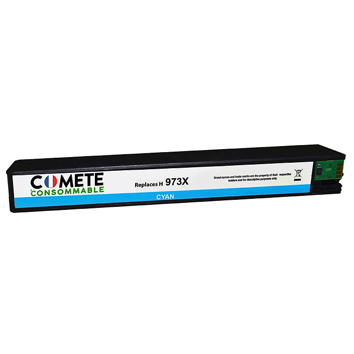 COMETE - 973X - 1 Cartouche compatible pour HP 973X - 1 Cyan - Marque Française