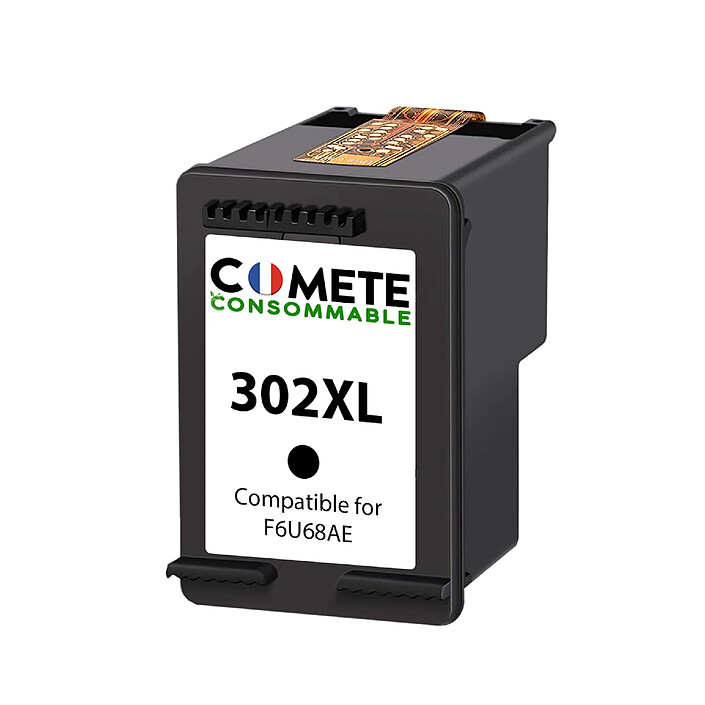 COMETE - HP 302XL - 1 cartouche compatible HP 302 XL - Noir - Marque française