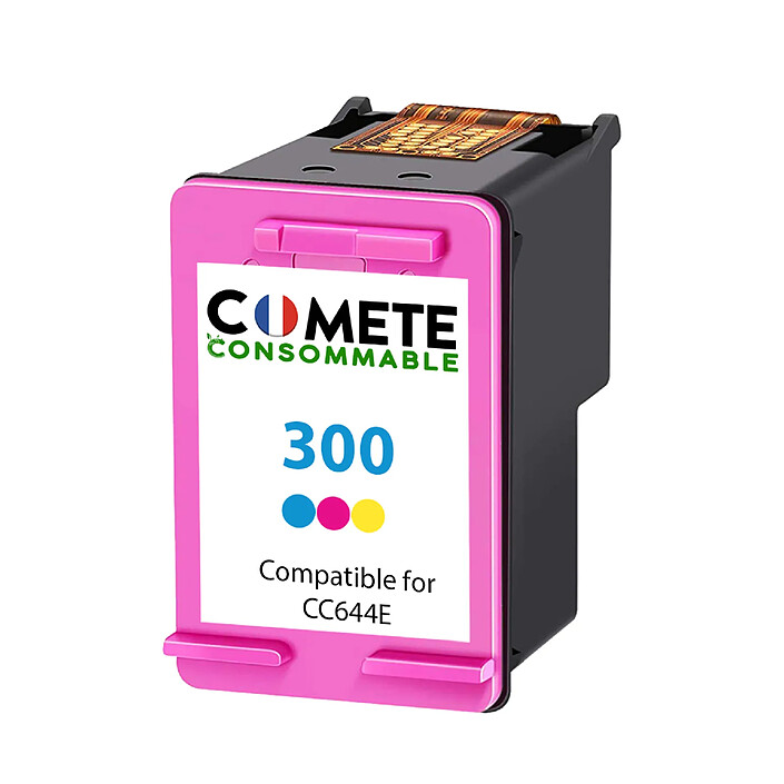 COMETE - Marque Française - 300 - 1 cartouche d'encre compatible HP 300 - 1 Couleur