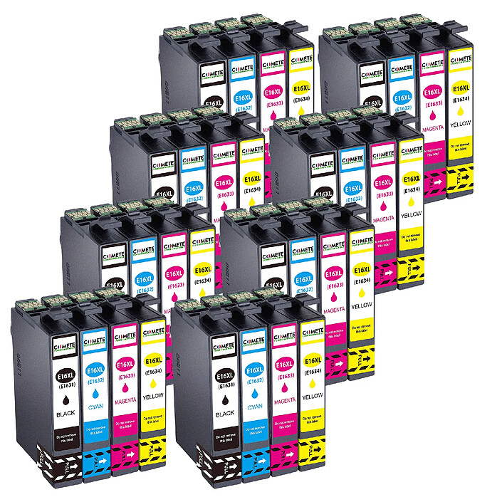 COMETE, Entreprise française - 16XL - 32 Cartouches 603 XL compatibles Epson Workforce - Noir et Couleur