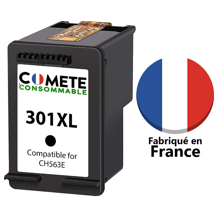 COMETE - 301XL - 1 cartouche Made in France compatible HP 301 XL 301XL - 1 Noir