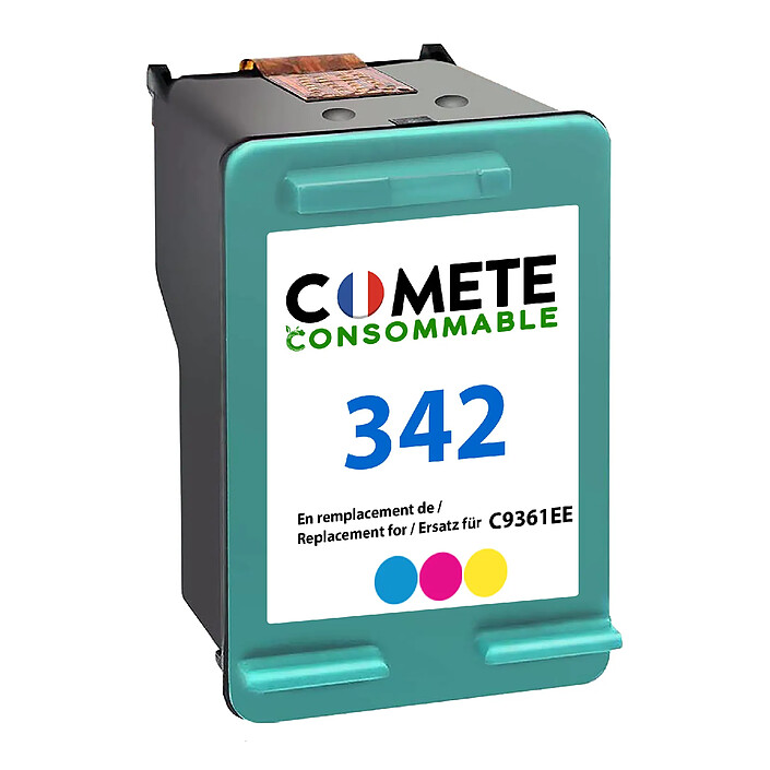 COMETE - 342 - 1 cartouche compatible pour HP 342 - 1 Couleur - Marque Française