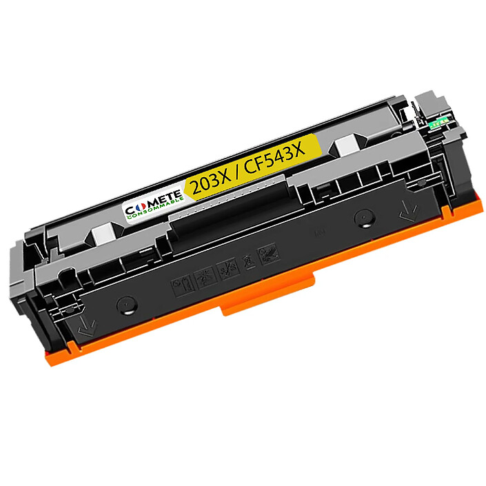 COMETE - 203X - 1 Toner compatible pour HP 203X CF542X - 1 Jaune - Marque Française