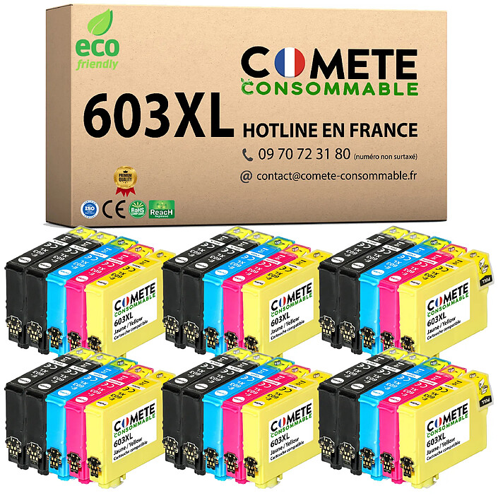 COMETE, Entreprise française - 603XL - 30 Cartouches 603 XL compatibles Epson