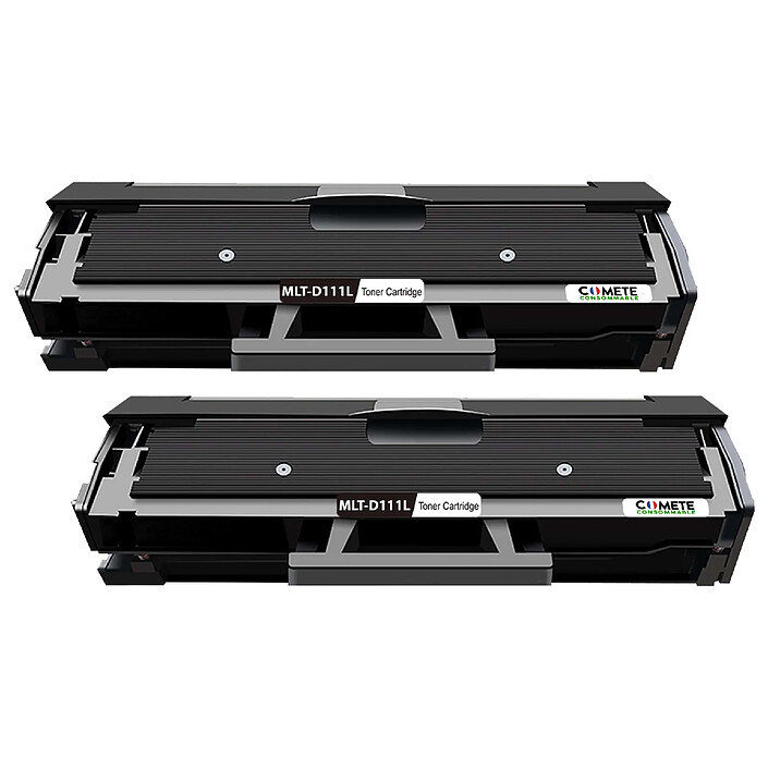 COMETE - 111L - 2 Toners Compatibles avec Samsung D111L MLT-D111L 111L (Grande Capacité) - 2 Noir - Marque Française