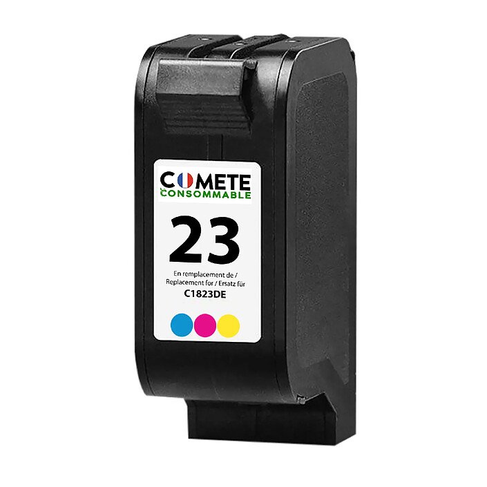 COMETE - 23 - 1 cartouche compatible pour HP 23 - 1 Couleur - Marque Française