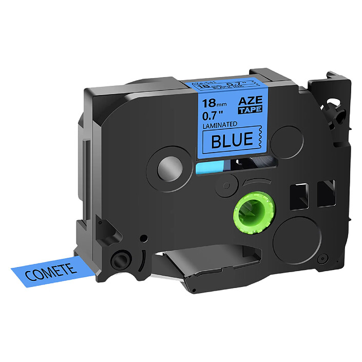 COMETE - Tze-541 - 1 Ruban compatible Brother TZe-541 Noir sur Bleu cassette recharge pour étiqueteuse Brother