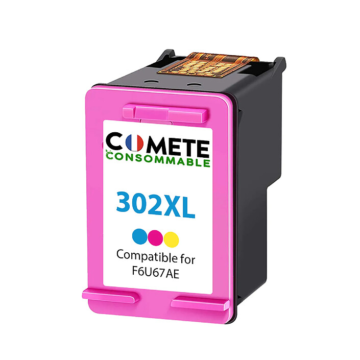 COMETE - HP 302XL - 1 cartouche compatible HP 302 XL - Couleur - Marque française