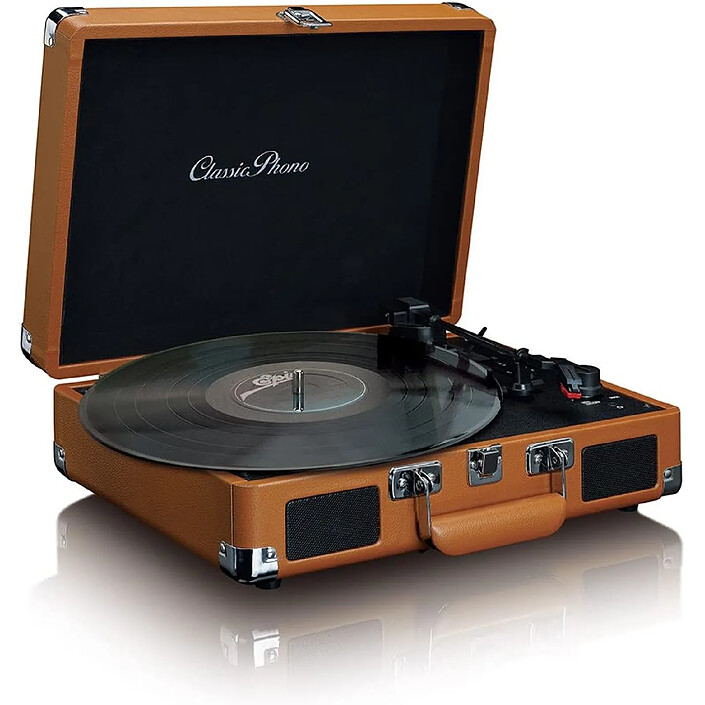 Platine Vinyle Malette Lenco TT10 Marron