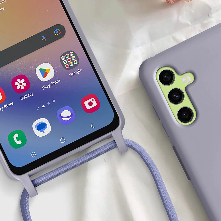 Avizar Coque Cordon pour Samsung Galaxy A34 5G Lanière Tour du Cou 80cm pas cher
