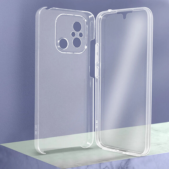 Avizar Coque Intégrale pour Xiaomi Redmi 12C Arrière Rigide Avant Souple Transparent pas cher