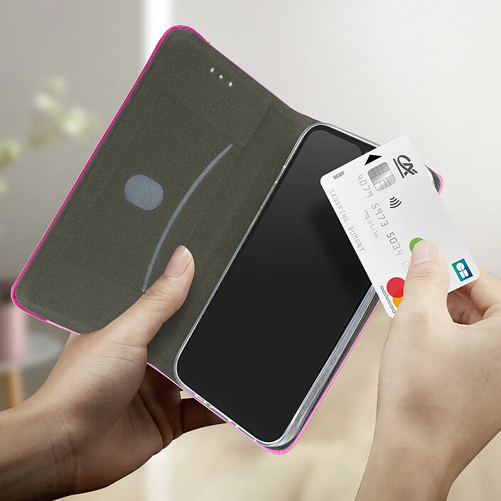 Acheter Avizar Étui pour Samsung A23 5G et M23 5G en Tissu Porte-carte Série Sensitive Rose