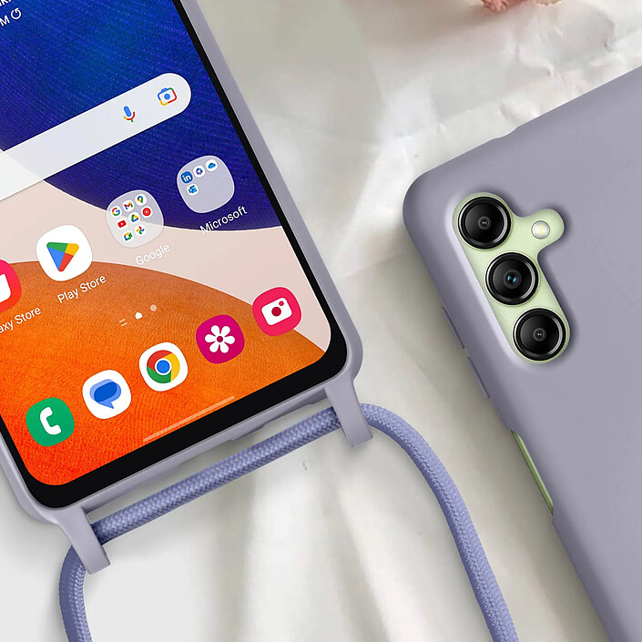 Avizar Coque Cordon pour Samsung Galaxy A14 5G et 4G Lanière Tour du Cou 80cm pas cher