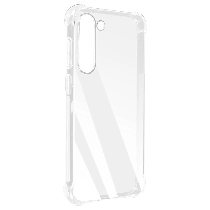Avizar Coque pour Samsung Galaxy S23 Silicone Gel Coins Renforcés Transparent