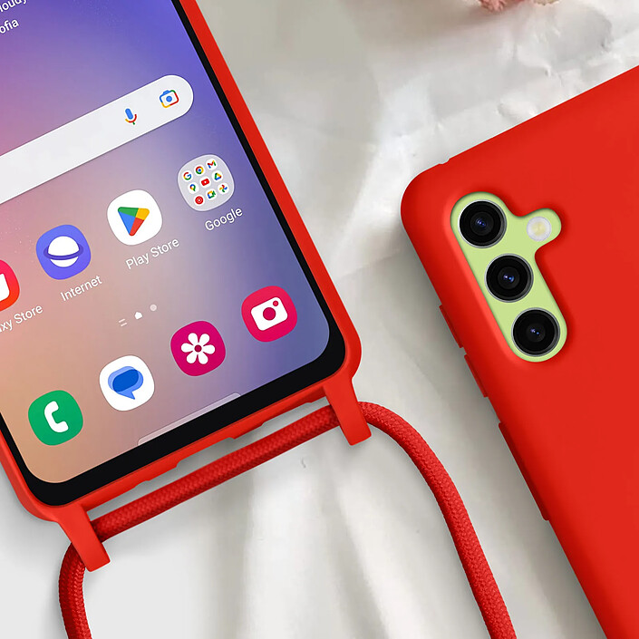 Avizar Coque Cordon pour Samsung Galaxy A54 5G Lanière Tour du Cou 80cm pas cher