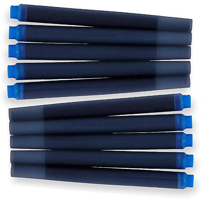 Cartouches D'encre Parker Quink Bleu Royal - Lot De 5, Pour Stylos à Plume Parker, Rechange Standard - 12