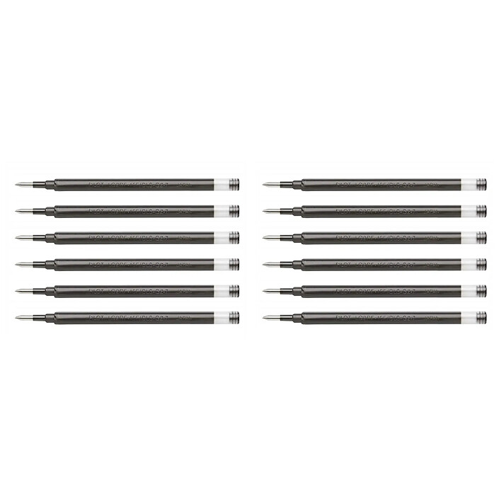 PILOT Recharge BLS-G2-7 Gel pour stylo G2 / Alphagel pointe 0,7 Noir x 12