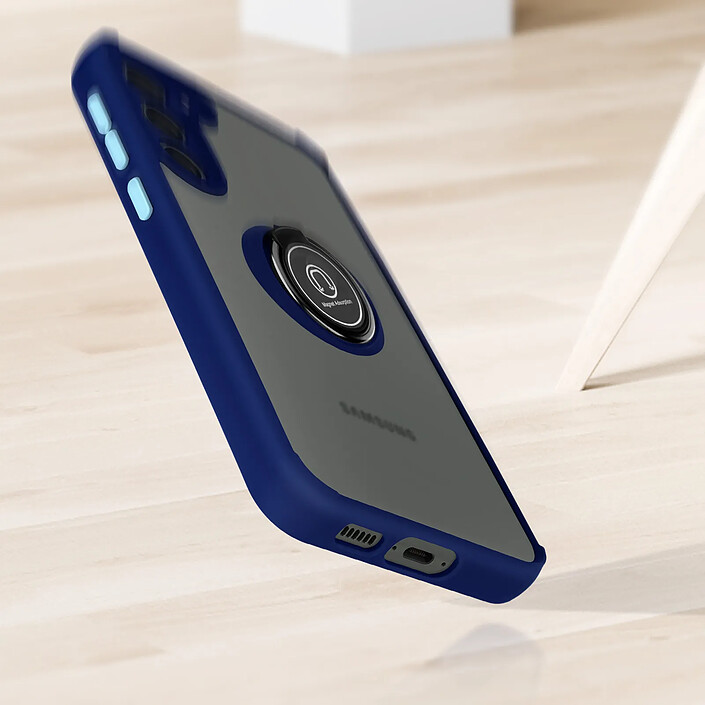 Avizar Coque pour Galaxy S23 Plus Antichoc avec Anneau Magnétique Rotatif Bleu nuit pas cher