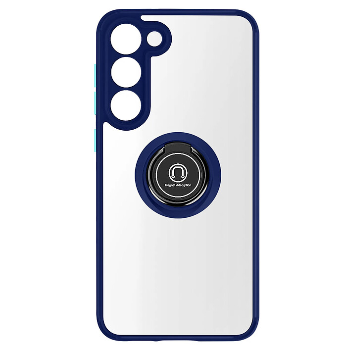 Avizar Coque pour Galaxy S23 Plus Antichoc avec Anneau Magnétique Rotatif Bleu nuit