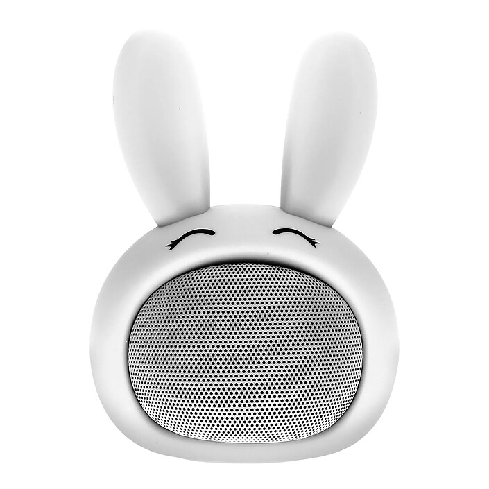 Moxie Enceinte Bluetooth 3W Autonomie 3h Design Lapin Lumineux  Blanc