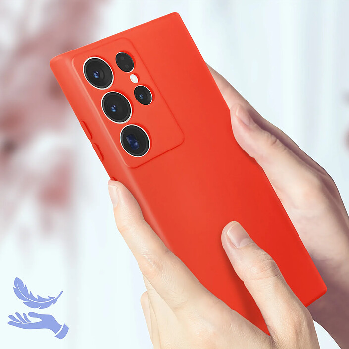 Acheter Avizar Coque pour Samsung Galaxy S23 Ultra Semi-rigide Soft-touch Fine Fast Cover Rouge