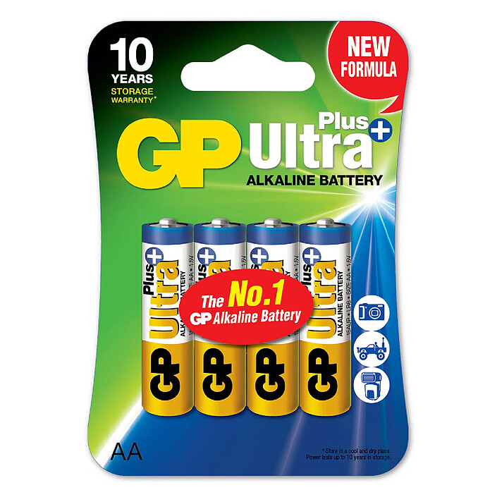 GP Batteries - Pack de 4 piles AA - LR6 ULTRA PLUS