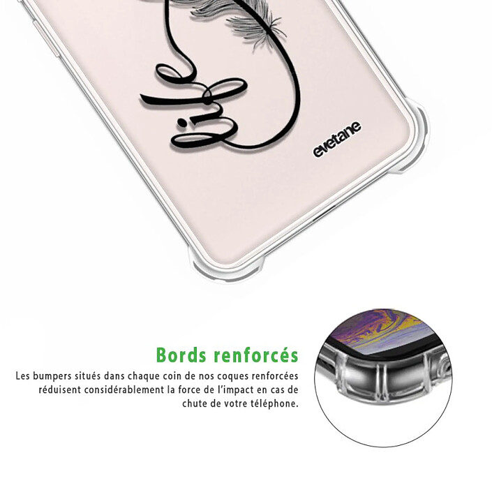 Acheter Evetane Coque Samsung Galaxy S22 5G Silicone antichocs Solides coins renforcés  transparente Motif Love Life