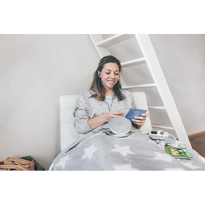 Lenco - Lecteur CD portable sans fil CD-200 argent pas cher