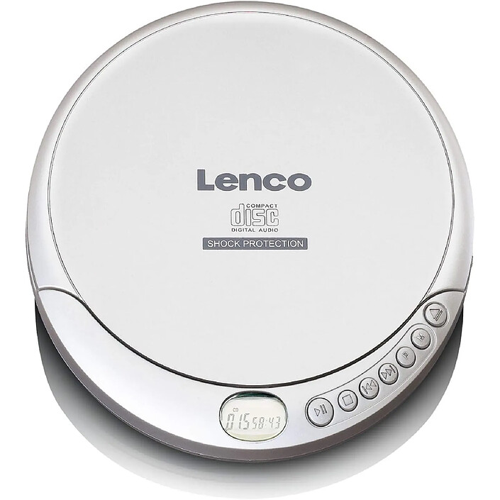 Lenco - Lecteur CD portable sans fil CD-200 argent