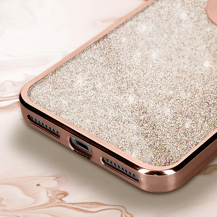 Acheter Avizar Coque pour iPhone 7 Plus et 8 Plus Paillette Amovible Série Protecam Spark Rose