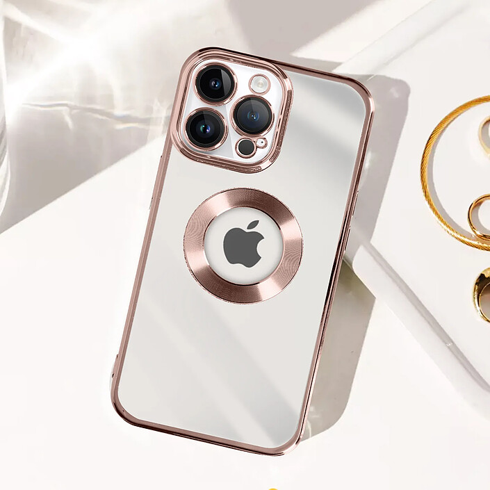 Avizar Coque pour iPhone 13 Pro Paillette Amovible Silicone Série Protecam Spark Rose pas cher