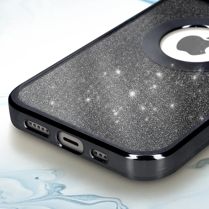 Acheter Avizar Coque pour iPhone 14 Paillette Amovible Silicone Gel Série Protecam Spark Noir