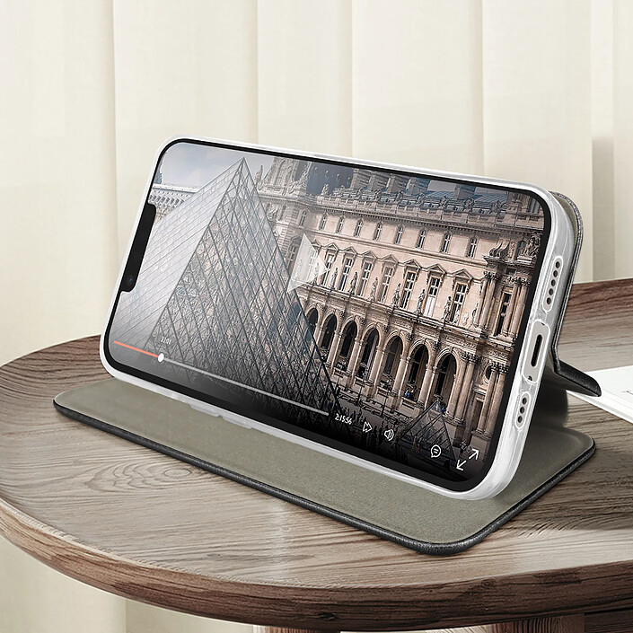 Acheter Avizar Housse pour iPhone 14 Clapet Porte-carte Support Vidéo Design élégant Noir