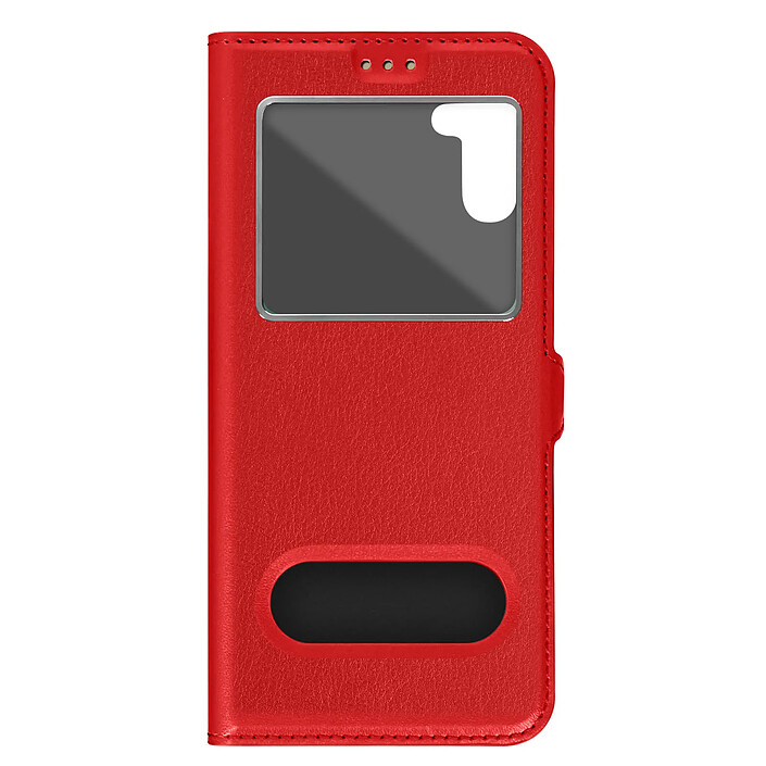 Avizar Étui Folio pour Galaxy A34 5G Double Fenêtre avec Fonction Support