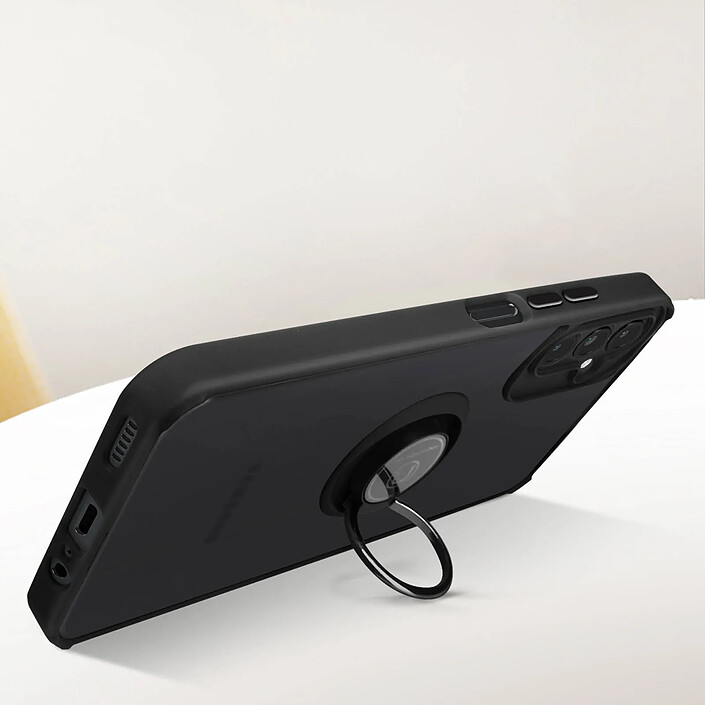 Avizar Coque pour Galaxy A14 5G / 4G Antichoc avec Anneau Magnétique Rotatif Noir pas cher