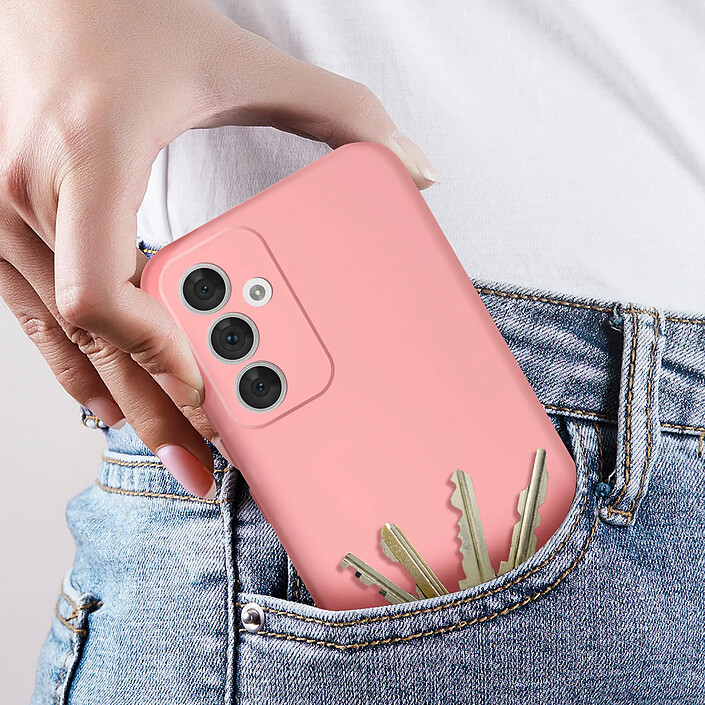 Avizar Coque pour Samsung Galaxy A34 5G Semi-rigide Soft-touch Fine Fast Cover Rose pas cher