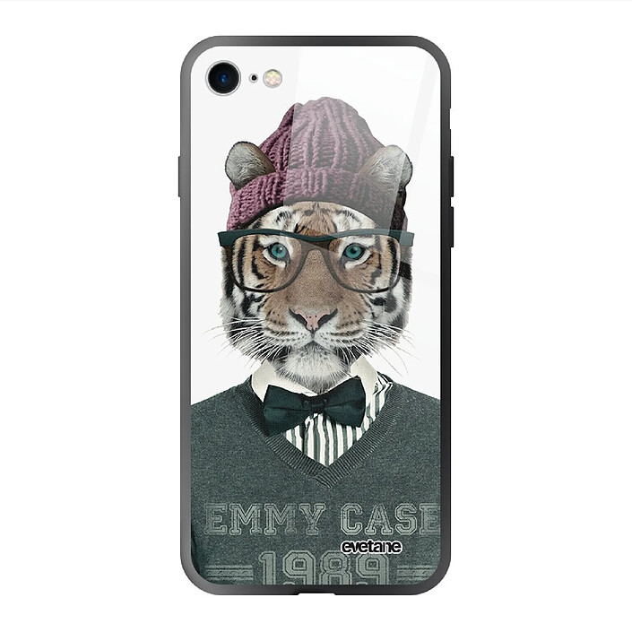 Evetane Coque iPhone 7/8/ iPhone SE 2020/ 2022 Coque Soft Touch Glossy Tigre Fashion Design