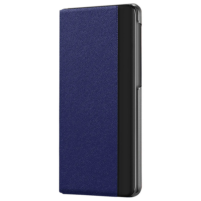 Avizar Coque Clapet pour Huawei Mate X3 Fenêtre et Béquille Clear View Stand Bleu nuit