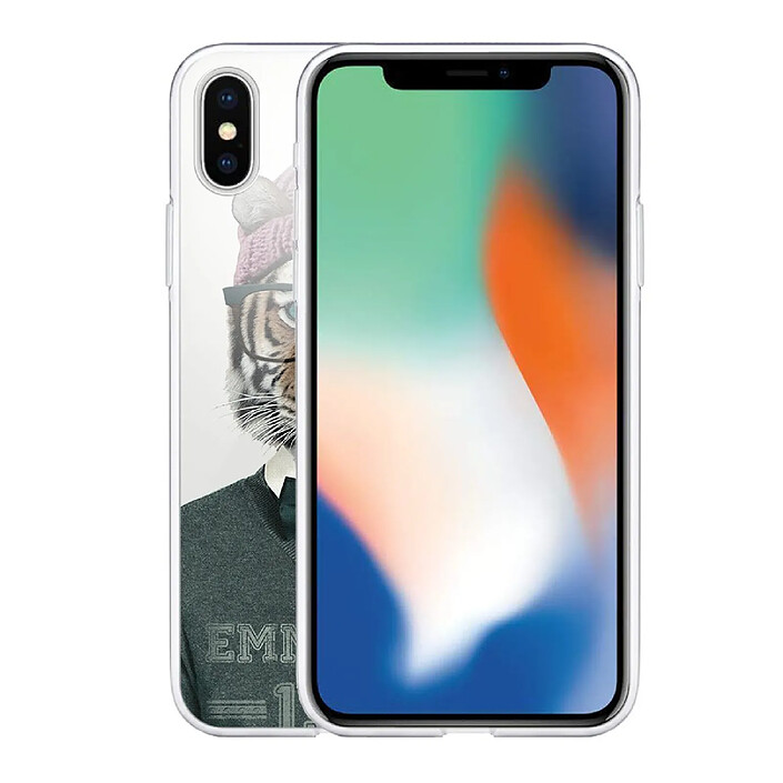 Avis Evetane Coque iPhone Xs Max silicone transparente Motif Tigre Fashion ultra resistant