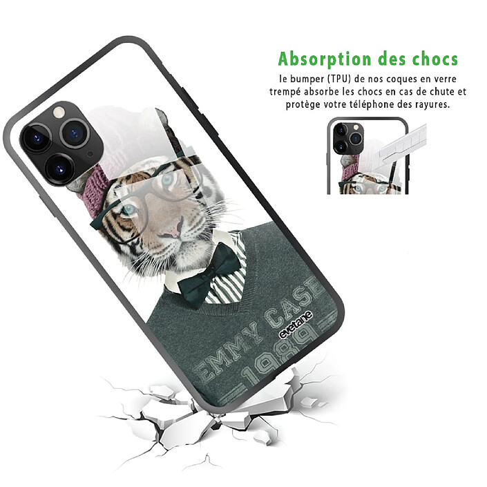 Avis Evetane Coque en verre trempé iPhone 11 Pro Max Tigre Fashion .