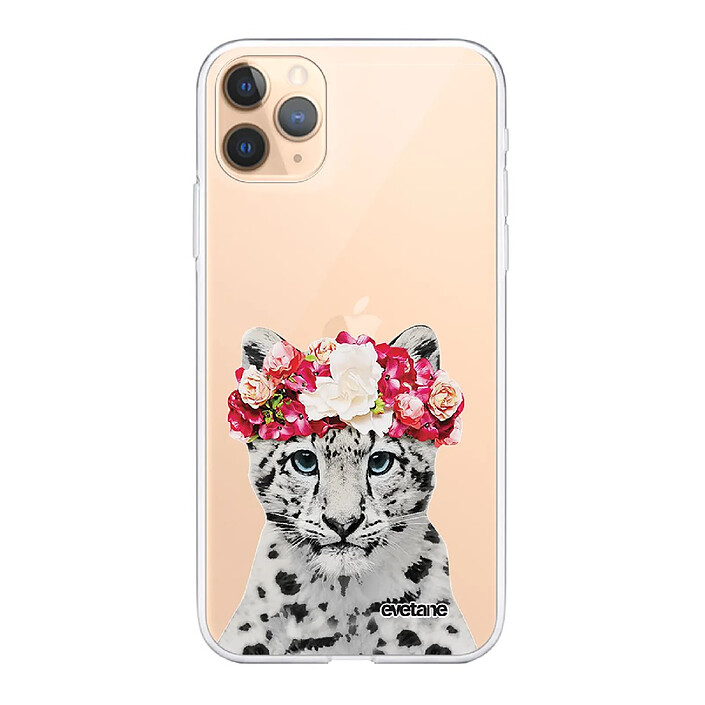 Evetane Coque iPhone 11 Pro 360 intégrale transparente Motif Leopard Couronne Tendance .