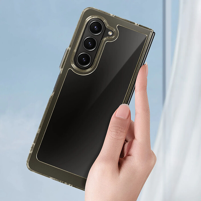 Avis Avizar Coque pour Samsung Z Fold 5 Souple Antichoc série April Case Contour Gris